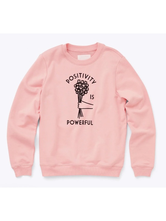 ban.do Tops - NWT "Positivity is Powerful" French Cotton Terry sweatshirt